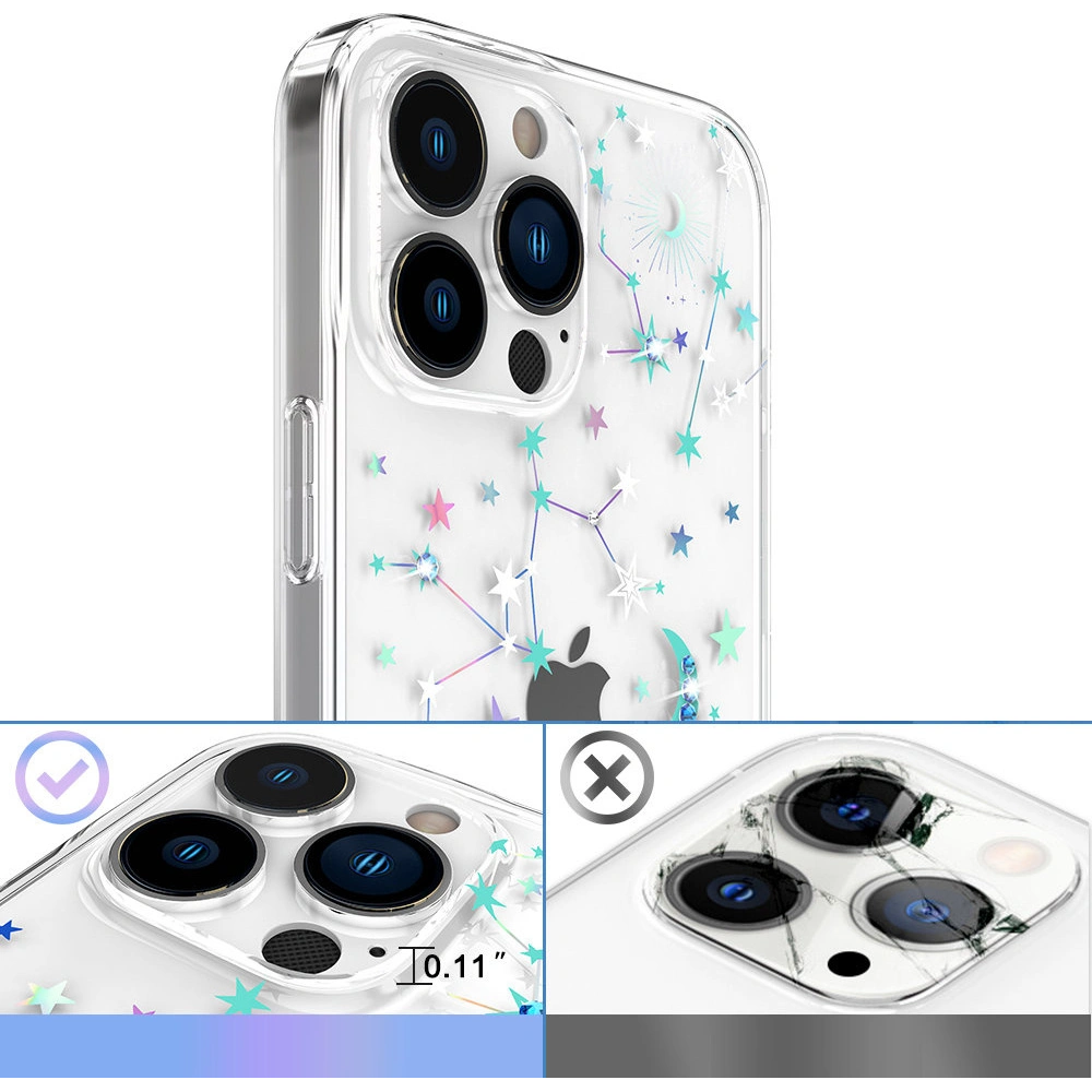 Etui Kingxbar Lucky Swarovski Apple iPhone 13 Pro przezroczysty (Zodiac)