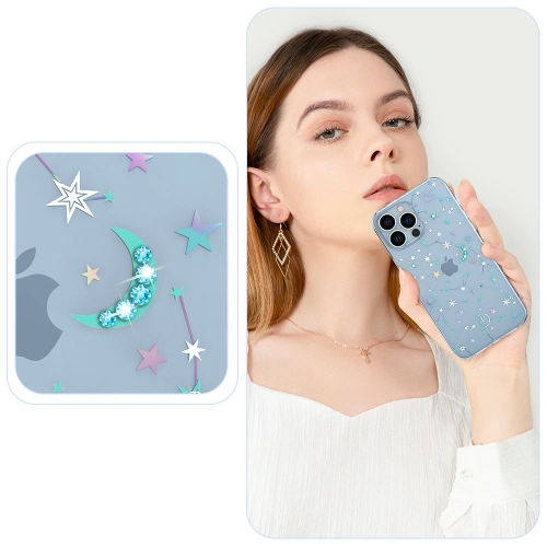 Kup Etui Kingxbar Lucky Swarovski Apple iPhone 13 Pro Max transparent (Zodiac) - KGX512 - {ean13} - Sklep Home Screen