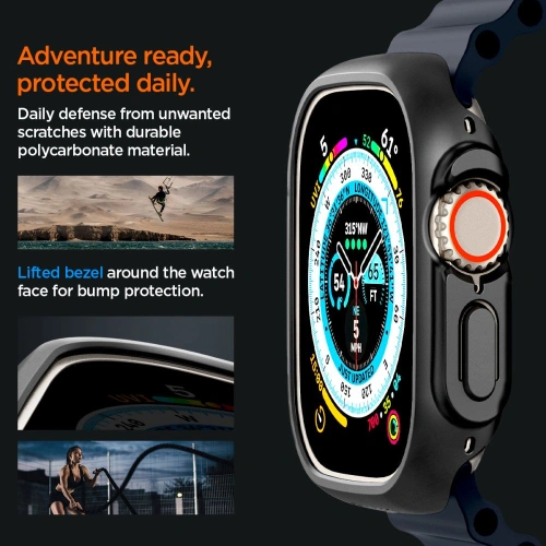 Kup Case Spigen Thin Fit Apple Watch Ultra 49mm Schwarz - SPN2570 - {ean13} - Sklep Home Screen