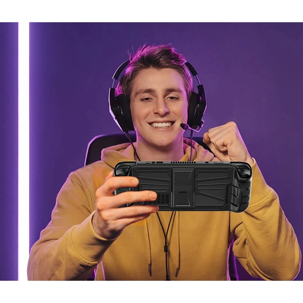 Etui Tech-Protect Defense Valve Steam Deck LCD / OLED Black/Clear