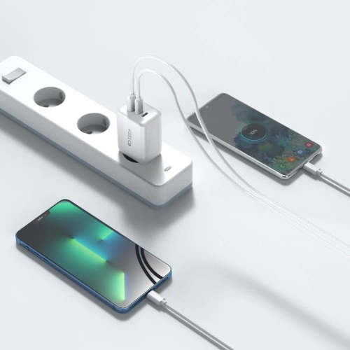 Kup Ładowarka sieciowa Tech-Protect C65W 3-port Network Charger PD 65W QC 3.0 White - THP1543 - {ean13} - Sklep Home Screen