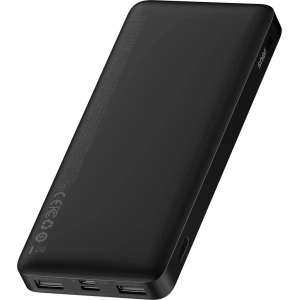 Powerbank Baseus Bipow Display 10000mAh 15W czarny (Overseas Edition) + kabel USB-A/microUSB 0.25m czarny