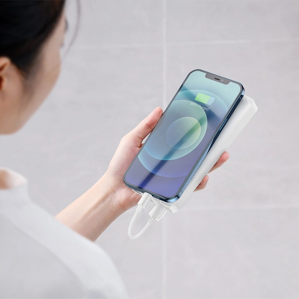 Powerbank Baseus Bipow Display 10000mAh 15W czarny (Overseas Edition) + kabel USB-A/microUSB 0.25m czarny