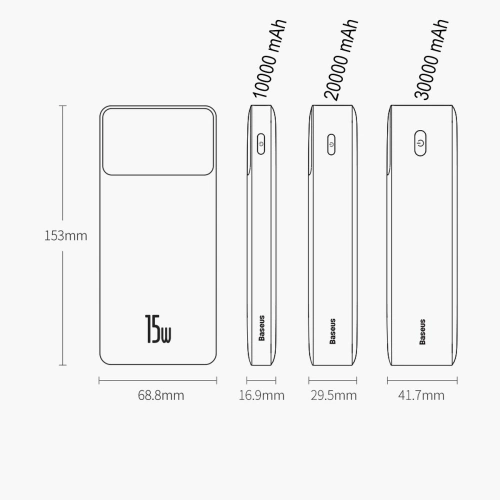 Kup Powerbank Baseus Bipow Display 10000mAh 15W schwarz (Overseas Edition) + USB-A/microUSB 0.25m schwarz - BSU3675 - {ean13} - Sklep Home Screen