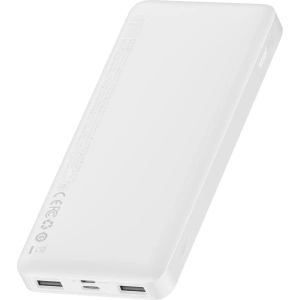 Powerbank Baseus Bipow Display 10000mAh 15W biały (Overseas Edition) + kabel USB-A/microUSB 0.25m biały