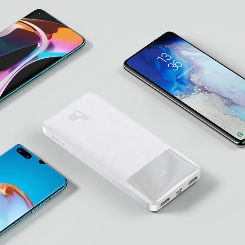 Kup Powerbank Baseus Bipow Display 10000mAh 15W bílý (Overseas Edition) + kabel USB-A/microUSB 0.25m bílý - BSU3676 - {ean13} - Sklep Home Screen