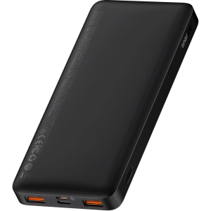 Powerbank Baseus Bipow 10000mAh 20W black (Overseas Edition) + USB-A/microUSB cable 0.25m black