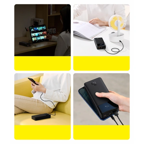 Kup Powerbank Baseus Bipow 10000mAh 20W negru (Versiunea pentru străinătate) + cablu USB-A/microUSB 0.25m negru - BSU3677 - {ean13} - Sklep Home Screen