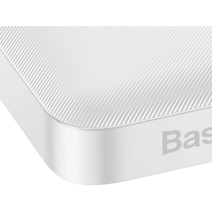 Powerbank Baseus Bipow 10000mAh 20W biały (Overseas Edition) + kabel USB-A/microUSB 0.25m biały