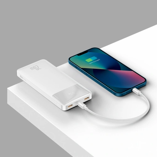 Kup Powerbank Baseus Bipow 10000mAh 20W weiß (Overseas Edition) + USB-A/microUSB 0.25m weiß - BSU3678 - {ean13} - Sklep Home Screen
