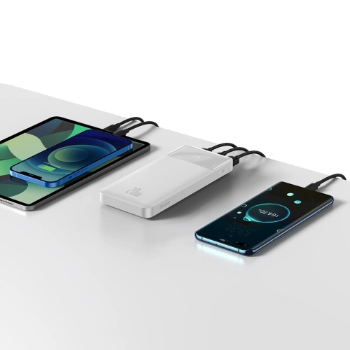 Kup Powerbank Baseus Bipow 10000mAh 20W weiß (Overseas Edition) + USB-A/microUSB 0.25m weiß - BSU3678 - {ean13} - Sklep Home Screen