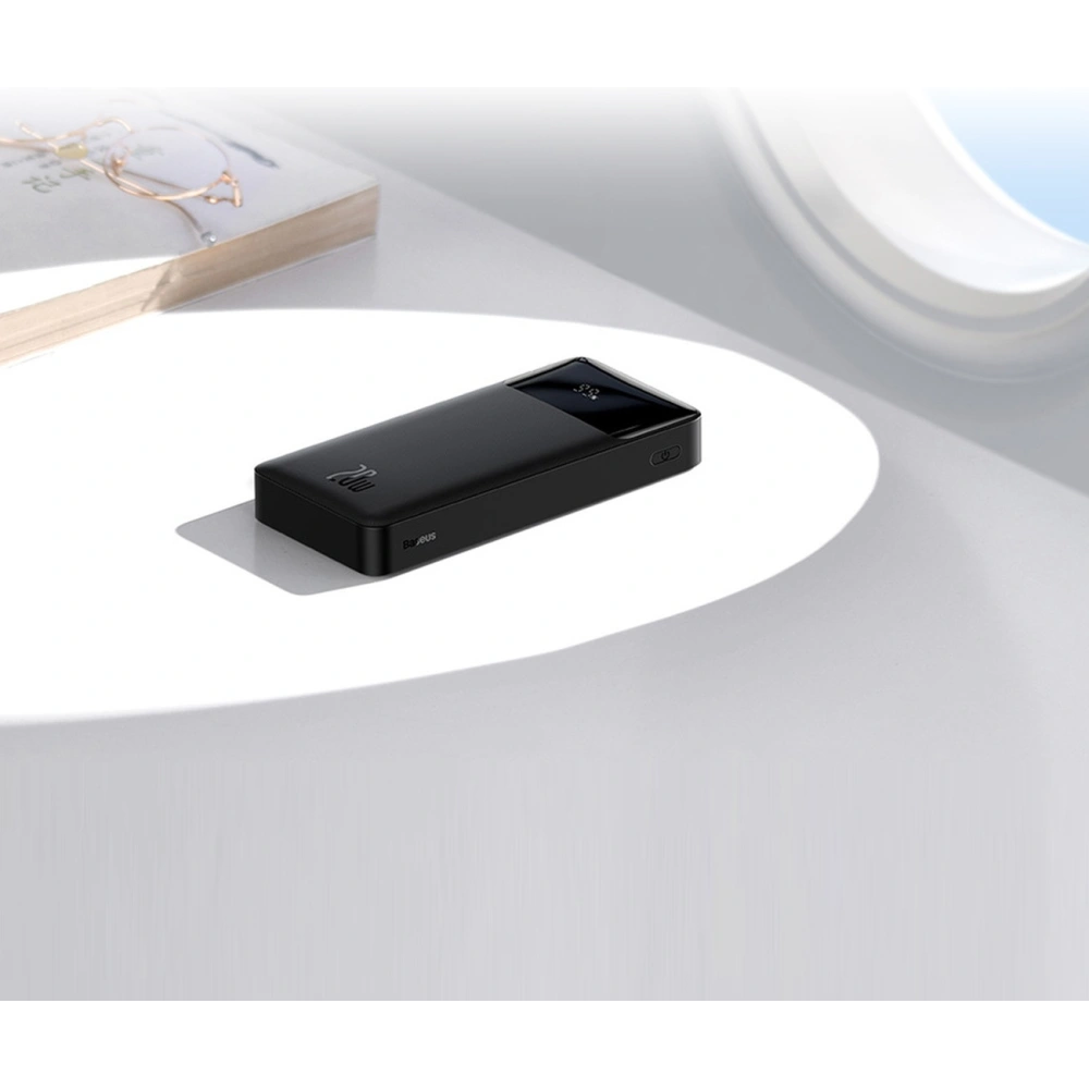 Powerbank Baseus Bipow 10000mAh 20W biały (Overseas Edition) + kabel USB-A/microUSB 0.25m biały