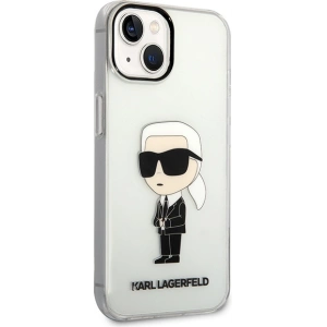 Etui Karl Lagerfeld KLHCP14MHNIKTCT Apple iPhone 14 Plus / 15 Plus transparent hardcase Ikonik Karl Lagerfeld