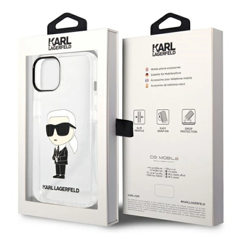 Kup Etui Karl Lagerfeld KLHCP14SHNIKTCT Apple iPhone 14 carcasă transparentă din plastic Ikonik Karl Lagerfeld - KLD1267 - {ean13} - Sklep Home Screen