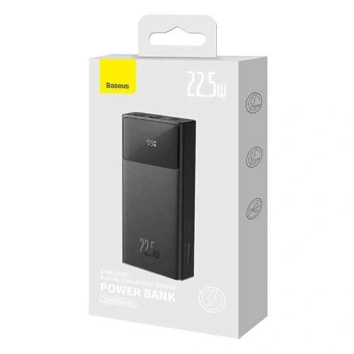Kup Powerbank Baseus Star-Lord 20000mAh, 2xUSB, USB-C, 22.5W (černý) - BSU3679 - {ean13} - Sklep Home Screen