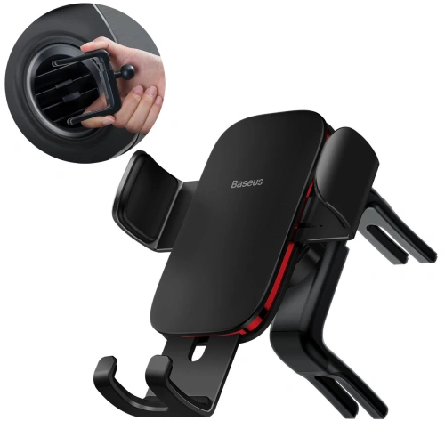 Buy Baseus Metal AgeⅡ gravity holder for round car air vent black - BSU3681 - {ean13} - Home Screen Store Europe
