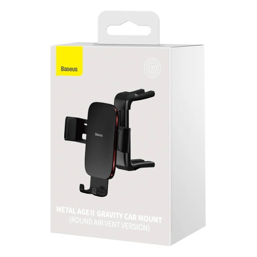 Buy Baseus Metal AgeⅡ gravity holder for round car air vent black - BSU3681 - {ean13} - Home Screen Store Europe