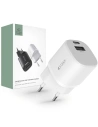 Încărcătorul de rețea Tech-Protect C20W Mini încărcător de rețea cu 2 porturi PD 20W QC 3.0 Alb