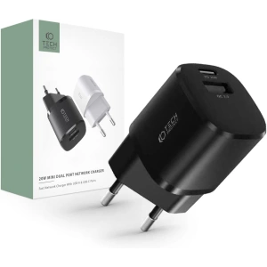 Ładowarka sieciowa Tech-Protect C20W Mini 2-port Network Charger PD 20W QC 3.0 Black