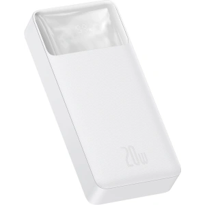 Powerbank Baseus Bipow 20000mAh 20W biały (Overseas Edition) + kabel USB/microUSB 0.25m biały