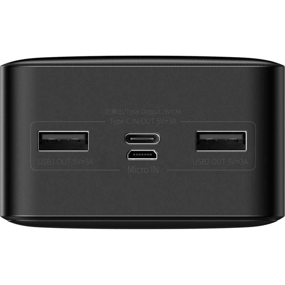 Powerbank Baseus Bipow Display 30000mAh 15W czarny (Overseas Edition) + kabel USB/microUSB 0.25m czarny