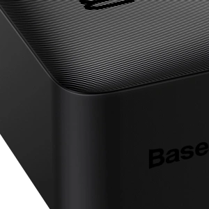 Powerbank Baseus Bipow Display 30000mAh 15W czarny (Overseas Edition) + kabel USB/microUSB 0.25m czarny