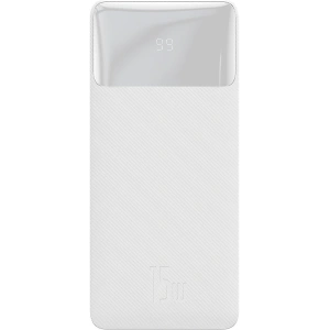 Powerbank Baseus Bipow Display 30000mAh 15W biały (Overseas Edition) + kabel USB/microUSB 0.25m biały