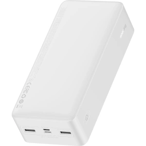 Powerbank Baseus Bipow Display 30000mAh 15W biały (Overseas Edition) + kabel USB/microUSB 0.25m biały