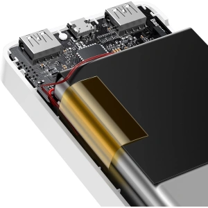 Powerbank Baseus Bipow Display 30000mAh 15W biały (Overseas Edition) + kabel USB/microUSB 0.25m biały