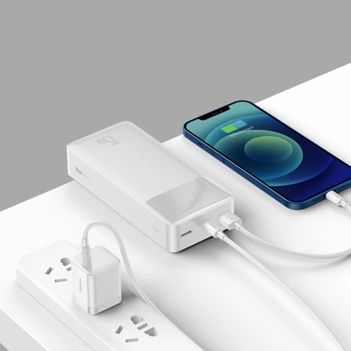 Kup Powerbank Baseus Bipow Display 30000mAh 15W biały (Overseas Edition) + kabel USB/microUSB 0.25m biały - BSU3694 - {ean13} - Sklep Home Screen