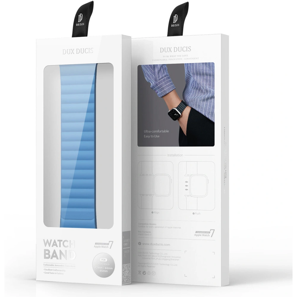 Pasek Dux Ducis Magnetic Strap Apple Watch Ultra niebieski (Chain Version)