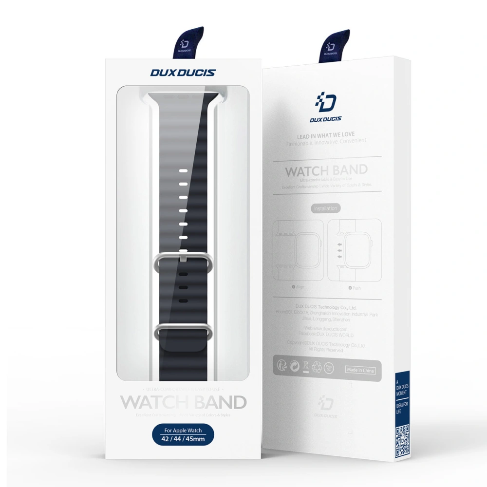 Pasek Dux Ducis Strap Apple Watch 4/5/6/7/8/9/SE/10 40/41/42mm szary (OceanWave Version)