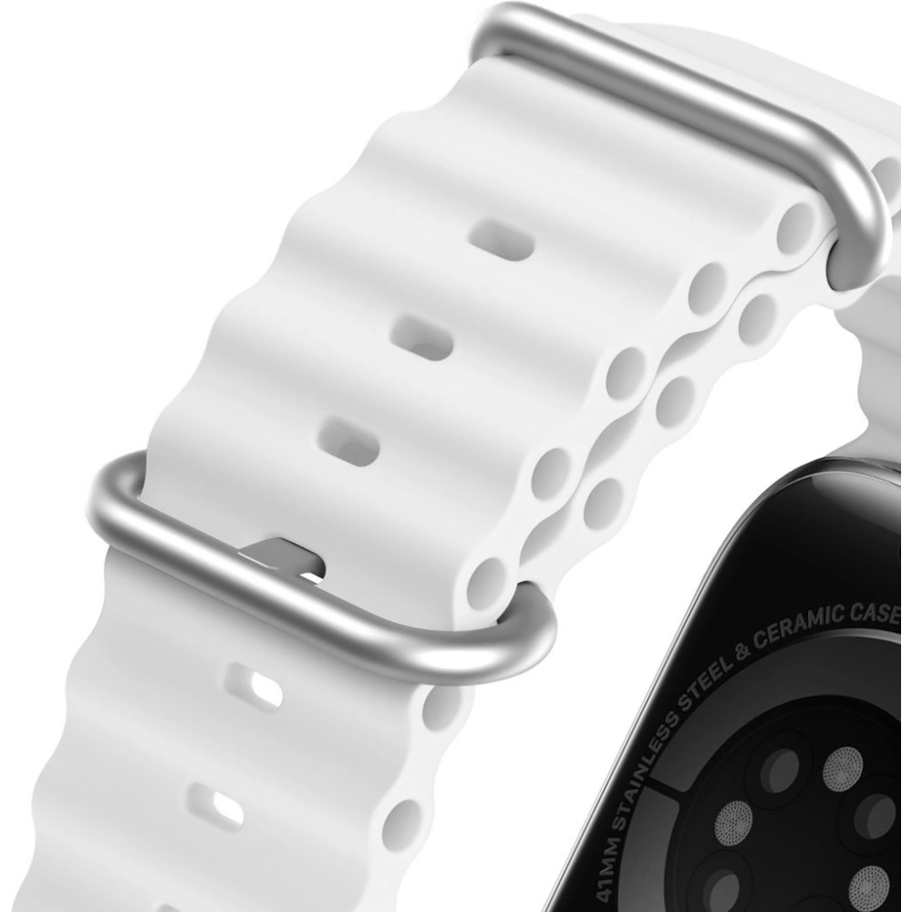 Pasek Dux Ducis Strap Apple Watch 4/5/6/7/8/9/SE/10 40/41/42mm biały (OceanWave Version)