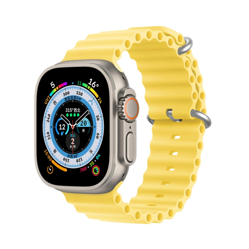 Pasek Dux Ducis Strap Apple Watch 4/5/6/7/8/9/SE 44/45mm żółty (OceanWave Version)