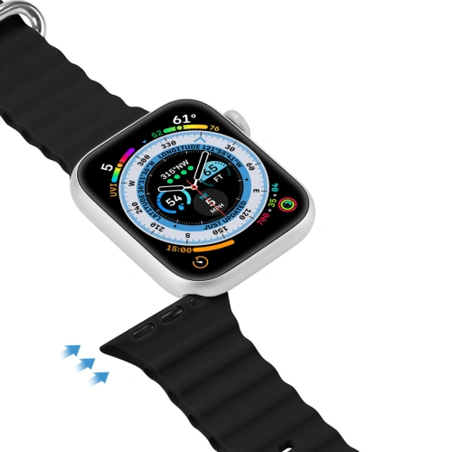 Buy Dux Ducis Strap for Apple Watch 4/5/6/7/8/9/SE 44/45mm black (OceanWave Version) - DDS1381 - {ean13} - Home Screen Store Europe
