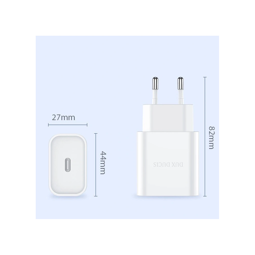 Ładowarka sieciowa Dux Ducis USB-C 20W Power Delivery biały