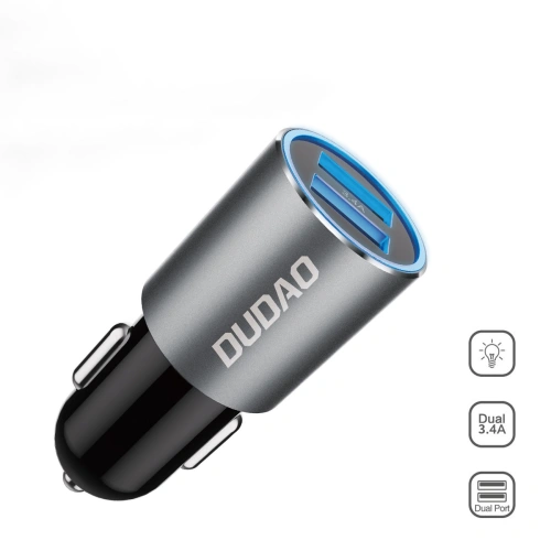 Kup Încărcător auto Dudao 2xUSB 3.4A gri (R5s grey) - DDA231 - {ean13} - Sklep Home Screen