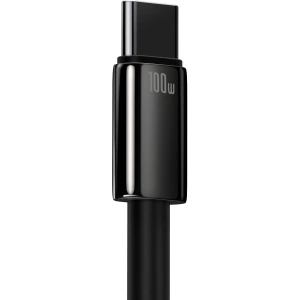 Kabel Baseus Tungsten Gold USB/USB-C 480Mbps 100W 1m černý