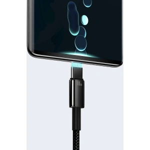 Kabel Baseus Tungsten Gold USB/USB-C 480Mbps 100W 1m czarny