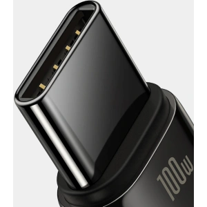 Kabel Baseus Tungsten Gold USB/USB-C 480Mbps 100W 1m černý