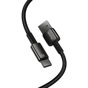 Kabel Baseus Tungsten Gold USB/USB-C 480Mbps 100W 1m černý