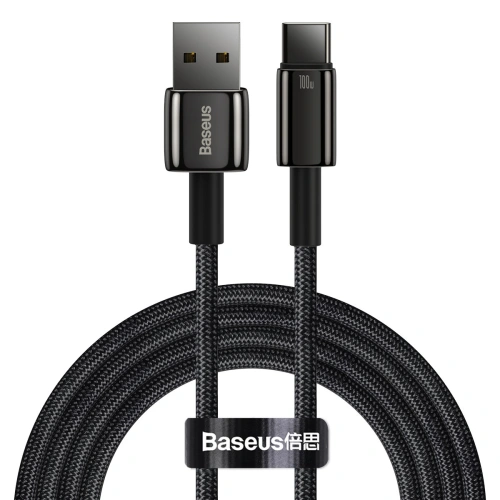 Kup Kabel Baseus Tungsten Gold USB/USB-C 480Mbps 100W 2m černý - BSU3696 - {ean13} - Sklep Home Screen