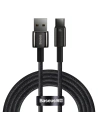 Kábel Baseus Tungsten Gold USB/USB-C 480Mbps 100W 2m fekete