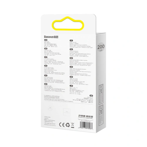 Kup Kabel Baseus Tungsten Gold USB/USB-C 480Mbps 100W 2m černý - BSU3696 - {ean13} - Sklep Home Screen