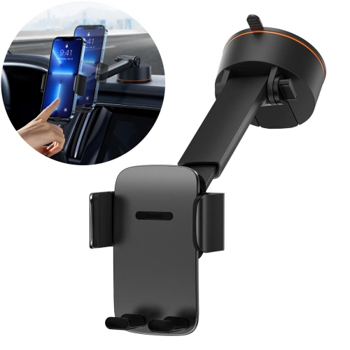 Kup Autohalter Baseus Easy Control Pro für Dashboard/Gitter schwarz (Suction Cup Version) - BSU3697 - {ean13} - Sklep Home Screen
