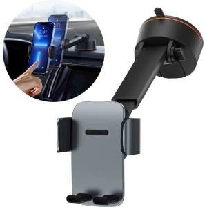 Buy Baseus Easy Control Pro Car Mount Holder gray (Suction Cup Version) - BSU3698 - {ean13} - Home Screen Store Europe