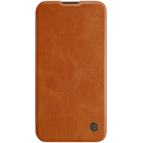 Kup Etui Nillkin Qin Leather Pro Apple iPhone 14 brązowy - NLK767 - {ean13} - Sklep Home Screen