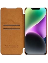 Kup Etui Nillkin Qin Leather Pro Apple iPhone 14 brązowy - NLK767 - {ean13} - Sklep Home Screen