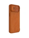 Kup Etui Nillkin Qin Leather Pro Apple iPhone 14 brązowy - NLK767 - {ean13} - Sklep Home Screen