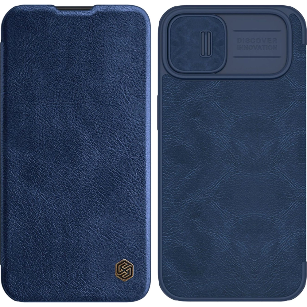Etui Nillkin Qin Leather Pro Apple iPhone 14 niebieski
